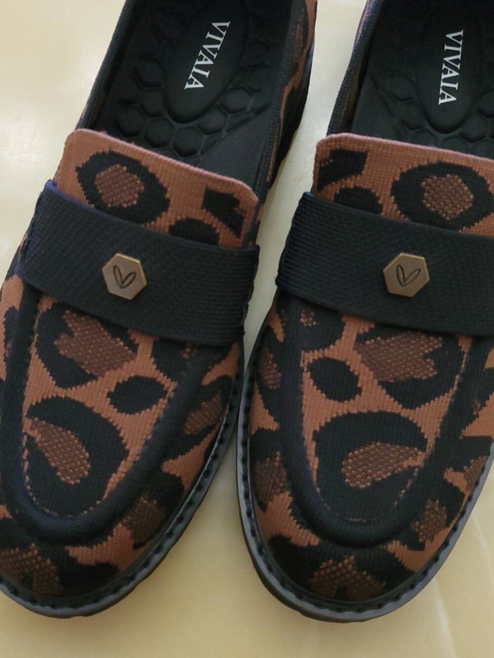 Vivaia Francesca Round-Toe Platform Chunky Heel Loafers Leopard Size 37.5 US 7 - Picture 5 of 14